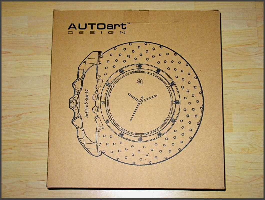 Wanduhr - Alu-Sportbremsscheibe Red Edition